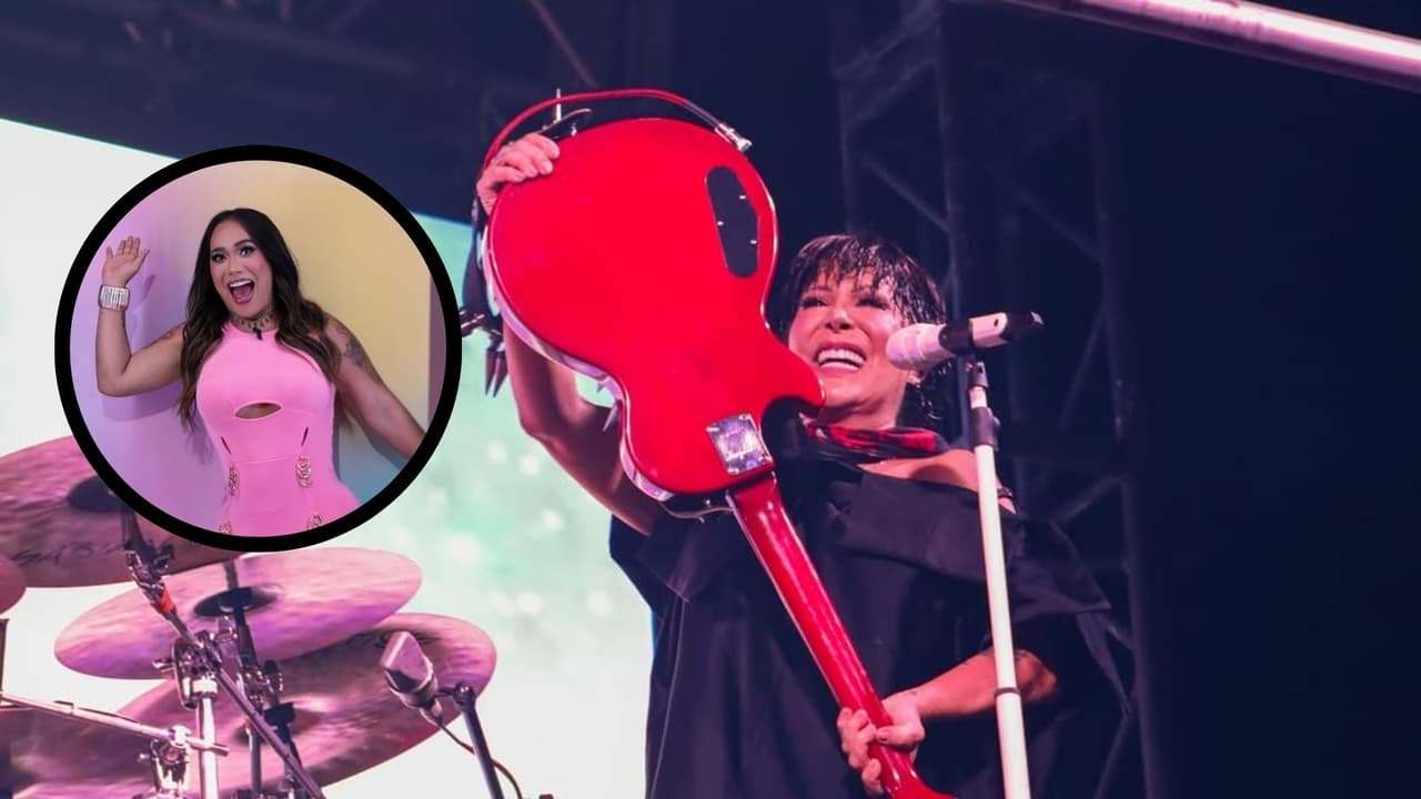 Alejandra Guzmán pausa su concierto para felicitar a Karina Torres por su cumpleaños