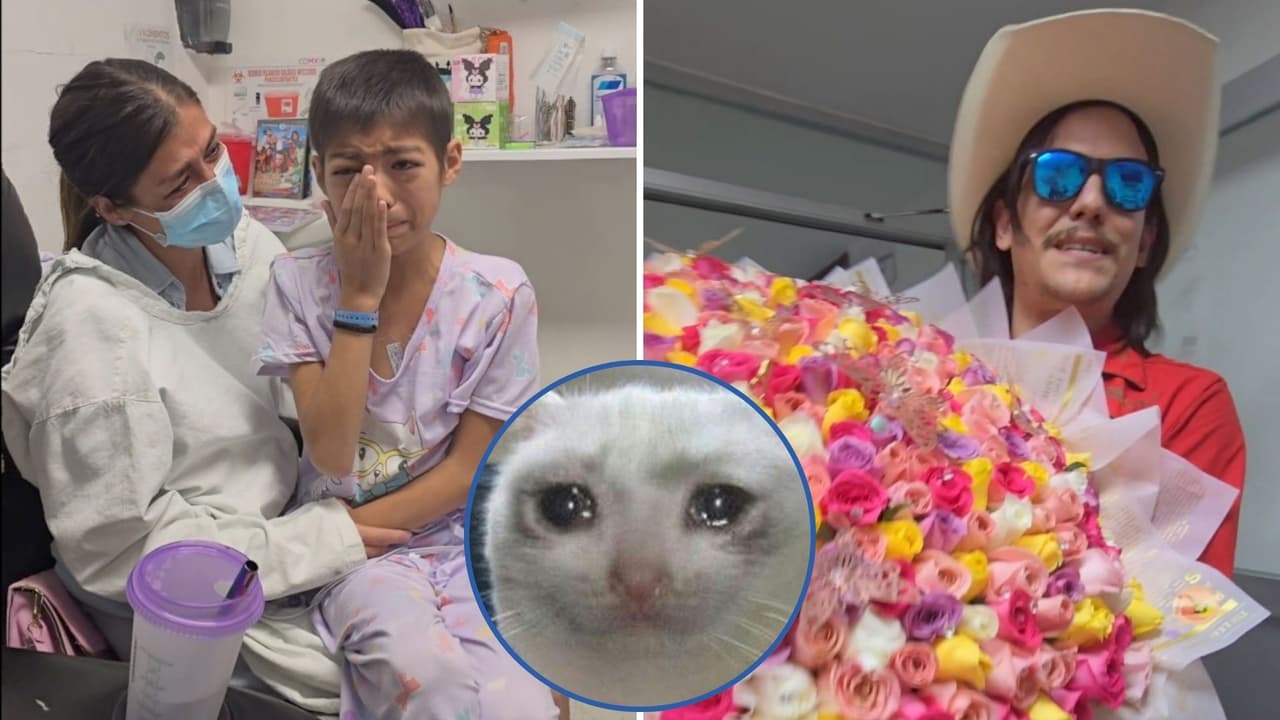 Influencer cumple el sueño de una niña muy enferma: le lleva un enorme ramo buchón al hospital