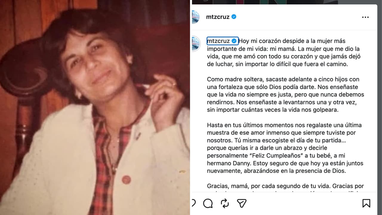 Cruz Martínez despide a su mamá.
