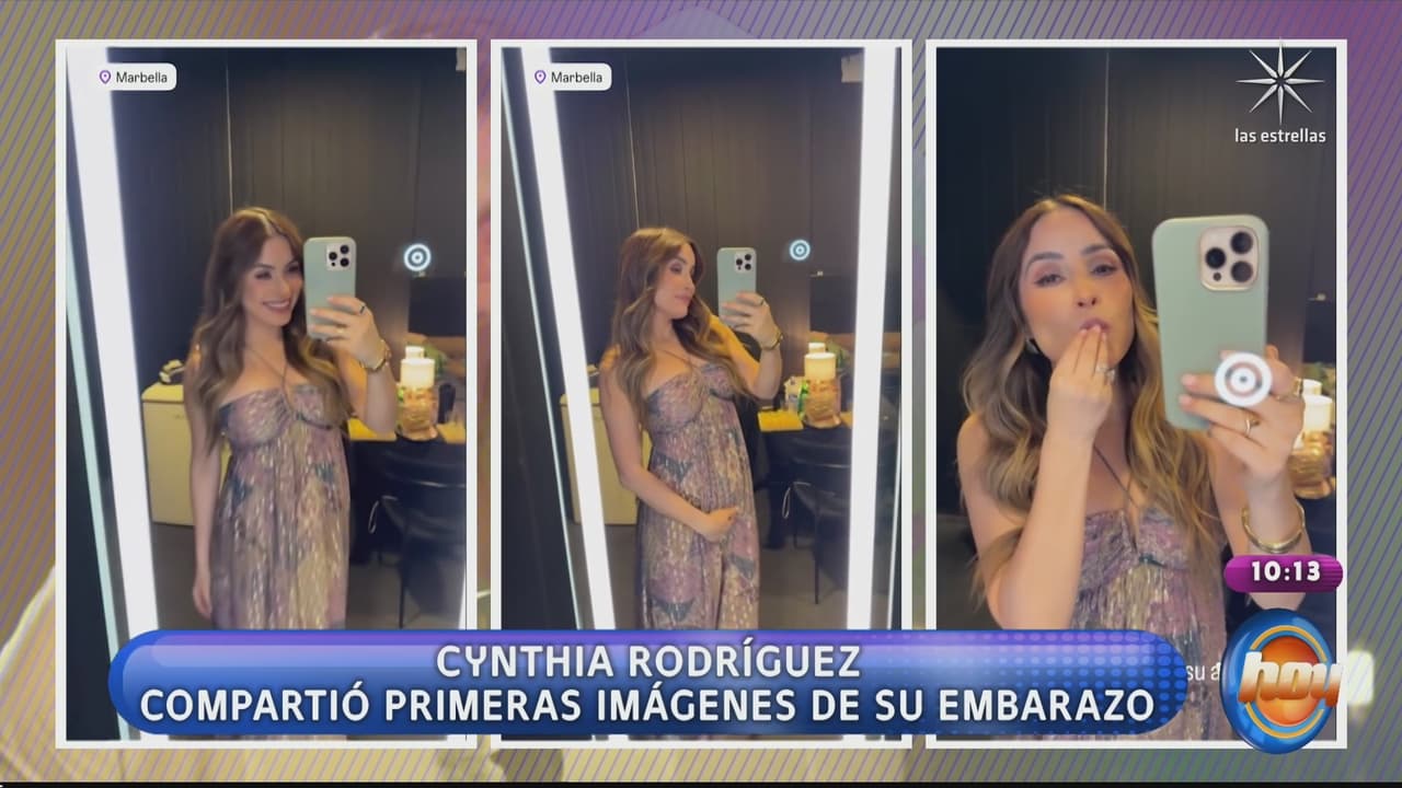 Cynthia Rodríguez muestra en Hoy su pancita de embarazo: publican en vivo cómo se ve la esposa de Carlos Rivera
