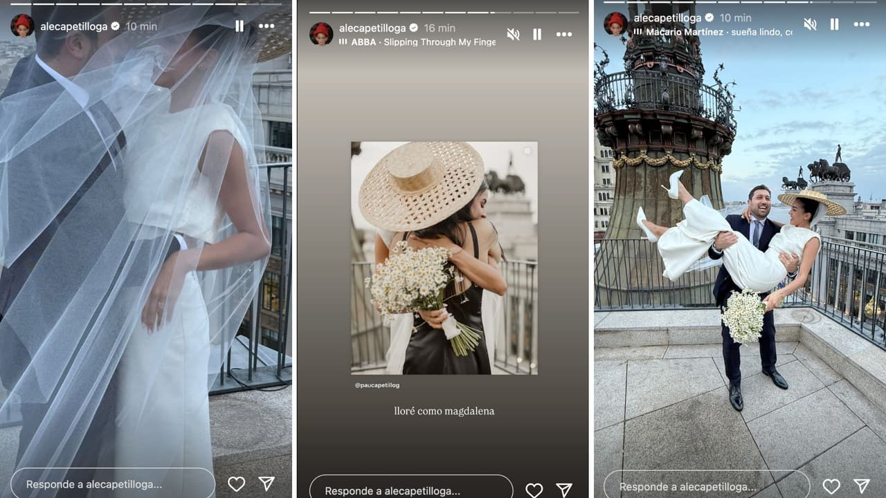 Alejandra Capetillo Gaytán se casa en Madrid; sus hermanos mayores la acompañaron.