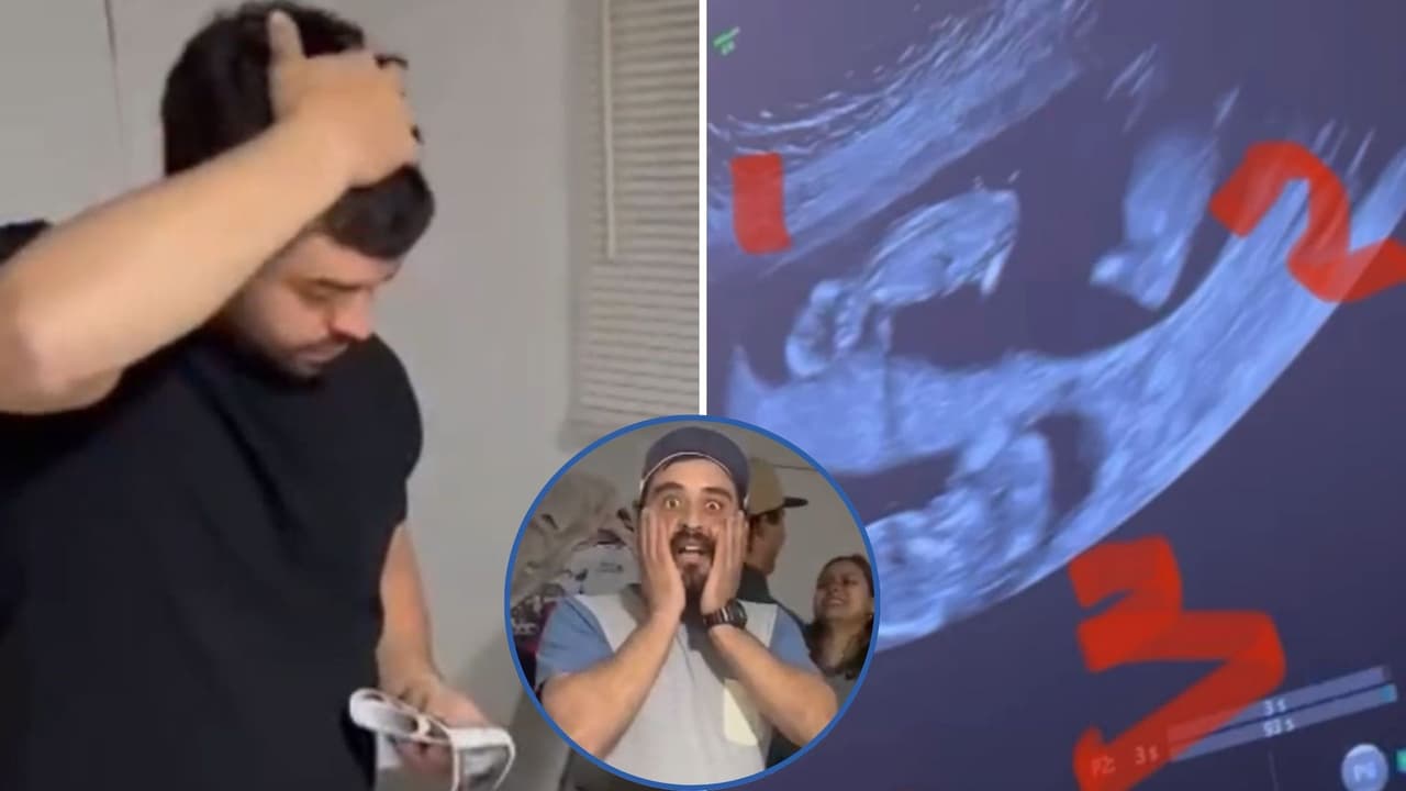 Padre de dos niñas se anima a tener otro bebé para que nazca un niño... ¡Y así se enteró que tendrá trillizos!