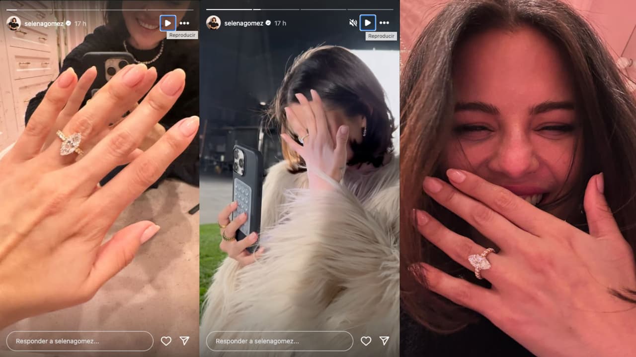 Selena Gomez presumió en Instagram su anillo de compromiso