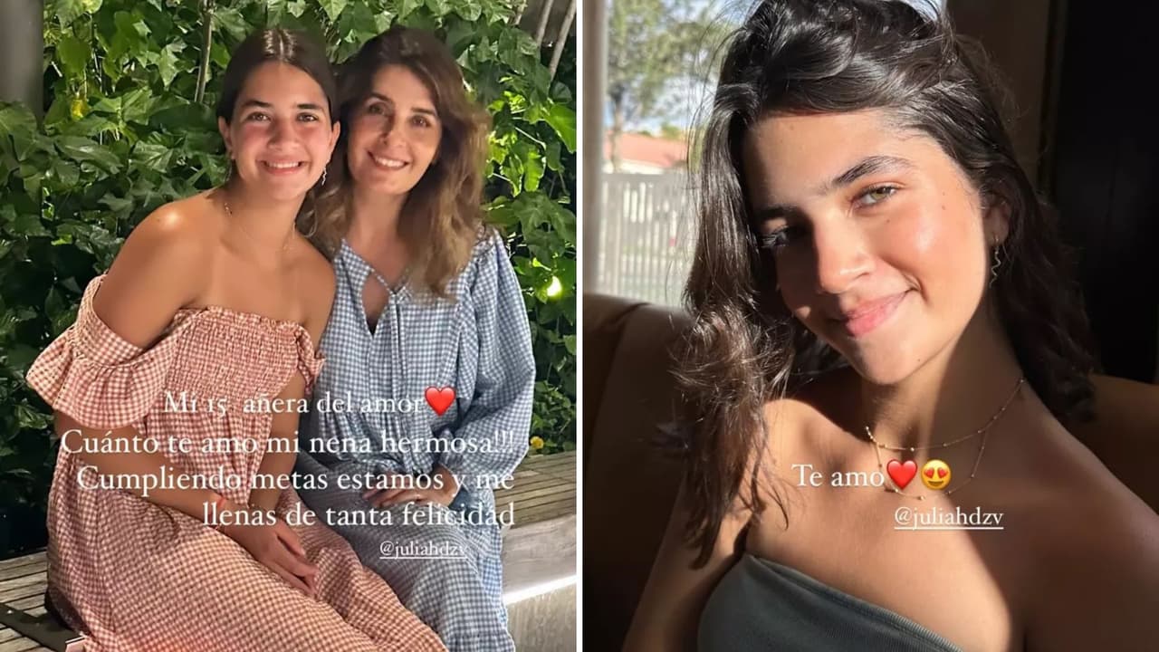 Mayrín Villanueva celebra los 15 años de su hija Julia.
