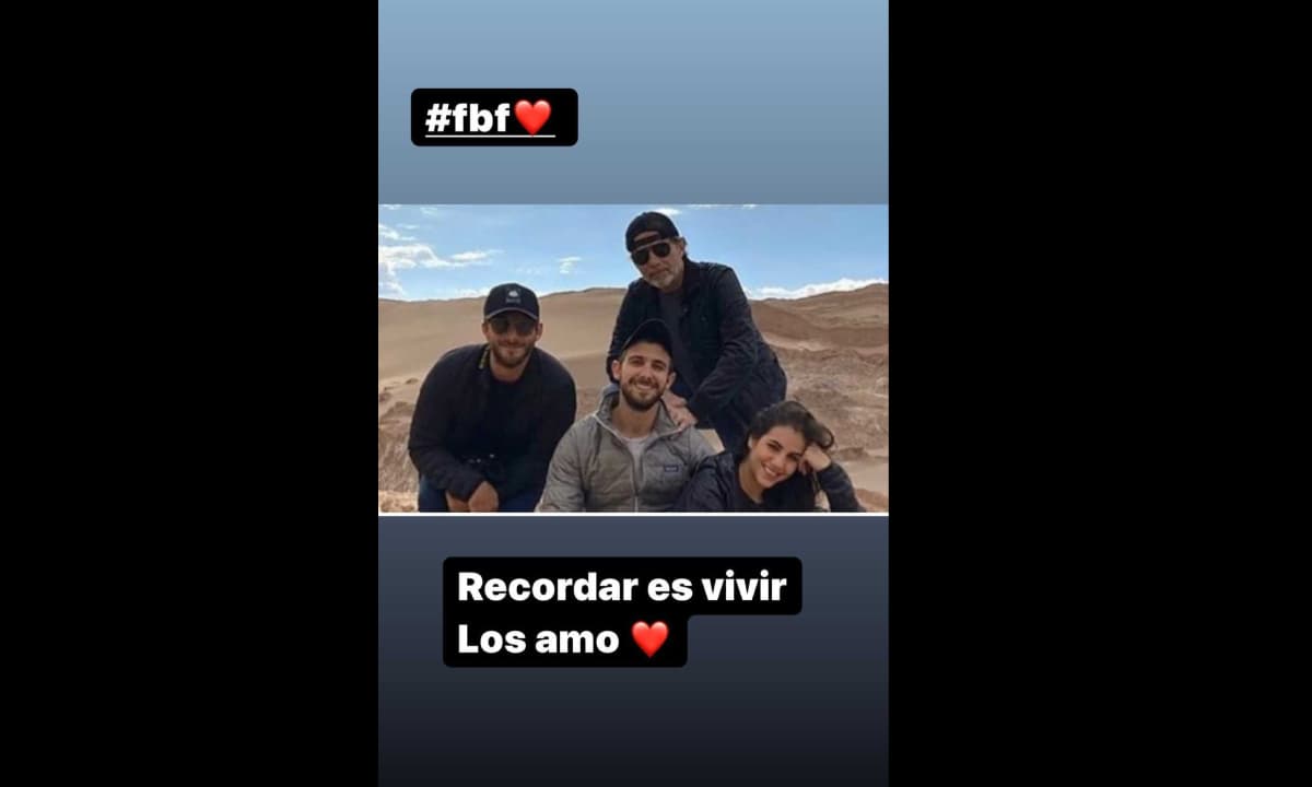 El actor le dedicó un mensaje a sus hijos y nuera