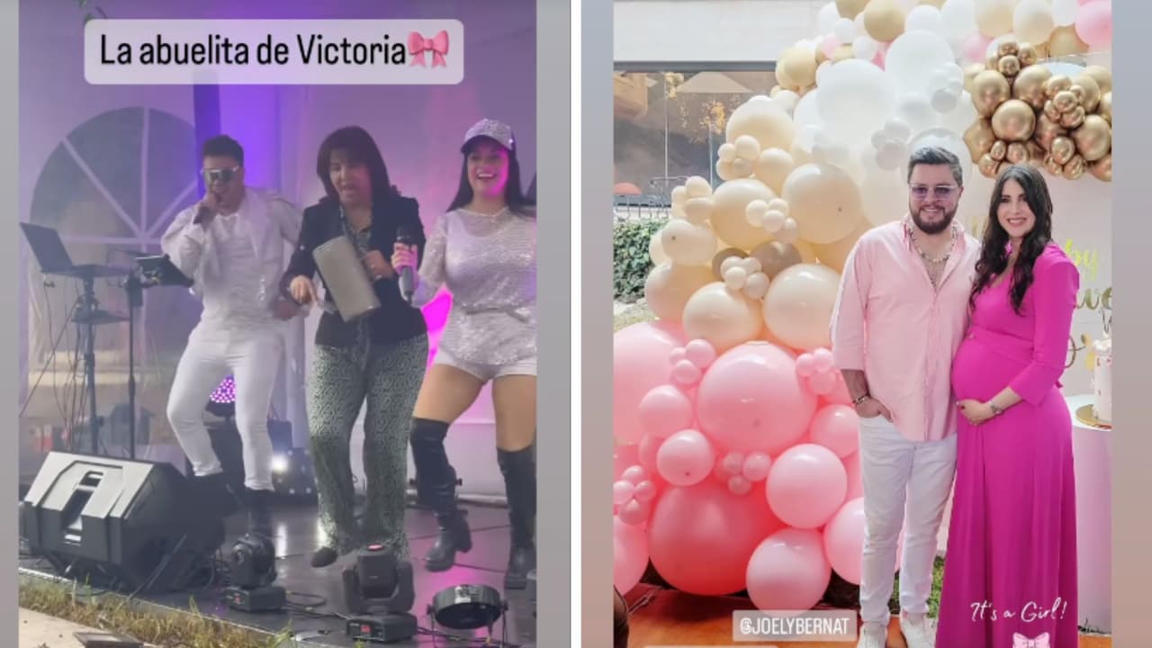 La abuela de Victoria subió al escenario durante el baby shower