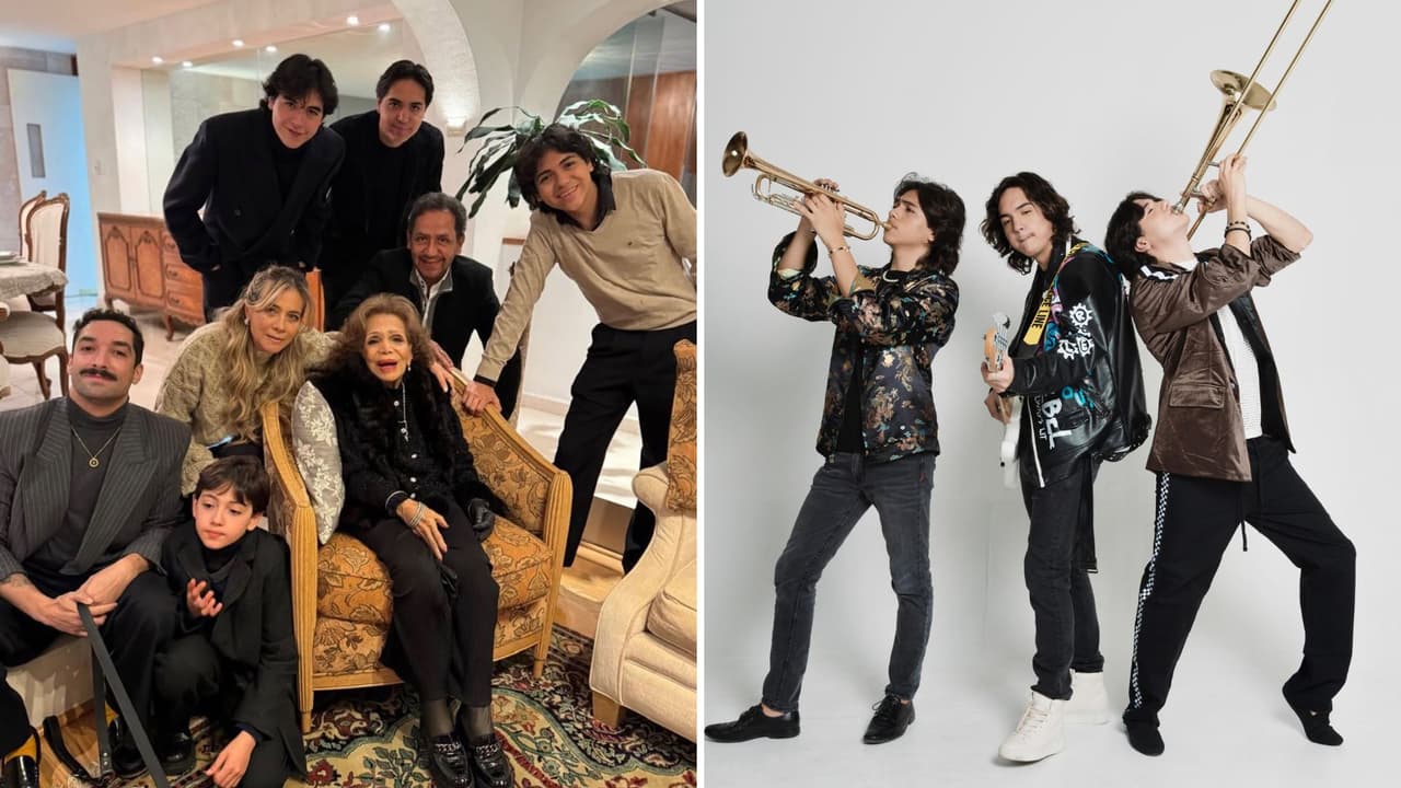 Emilio, José Pablo y Luche, nietos de María Victoria.