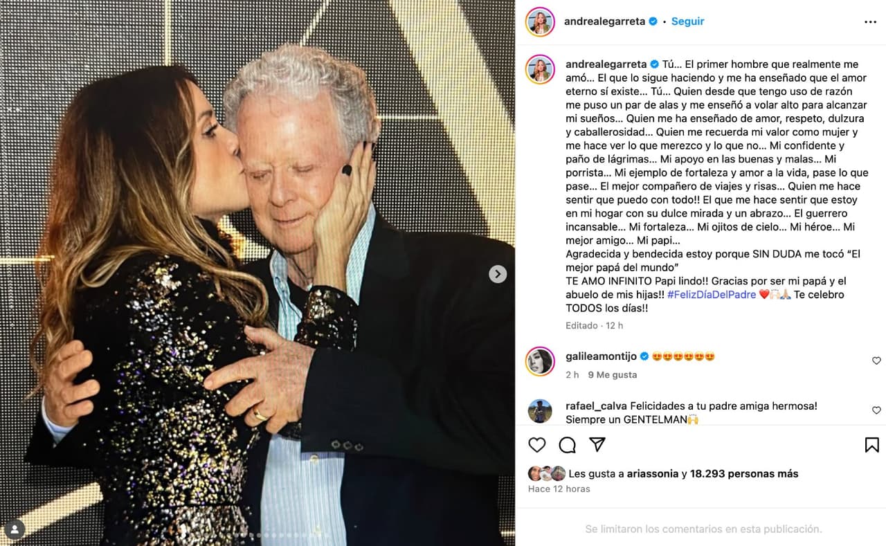 Andrea Legarreta y su papá Juan Legarreta.