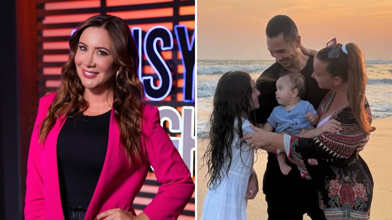 Junto a su familia, Mariazel el primer cumpleaños de su bebé André