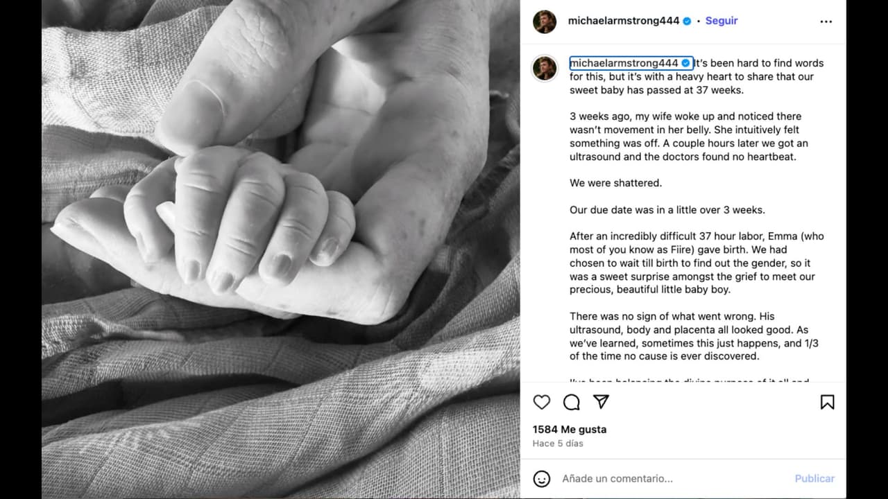 El tiktoker Michael Armstrong anunció la muerte de su bebé el pasado 14 de junio
