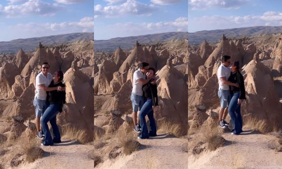 La actriz se dejó ver feliz y enamorada junto a su esposo