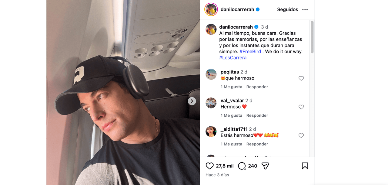 Danilo Carrera llora repentina muerte: publica devastador mensaje tras trágica pérdida familiar