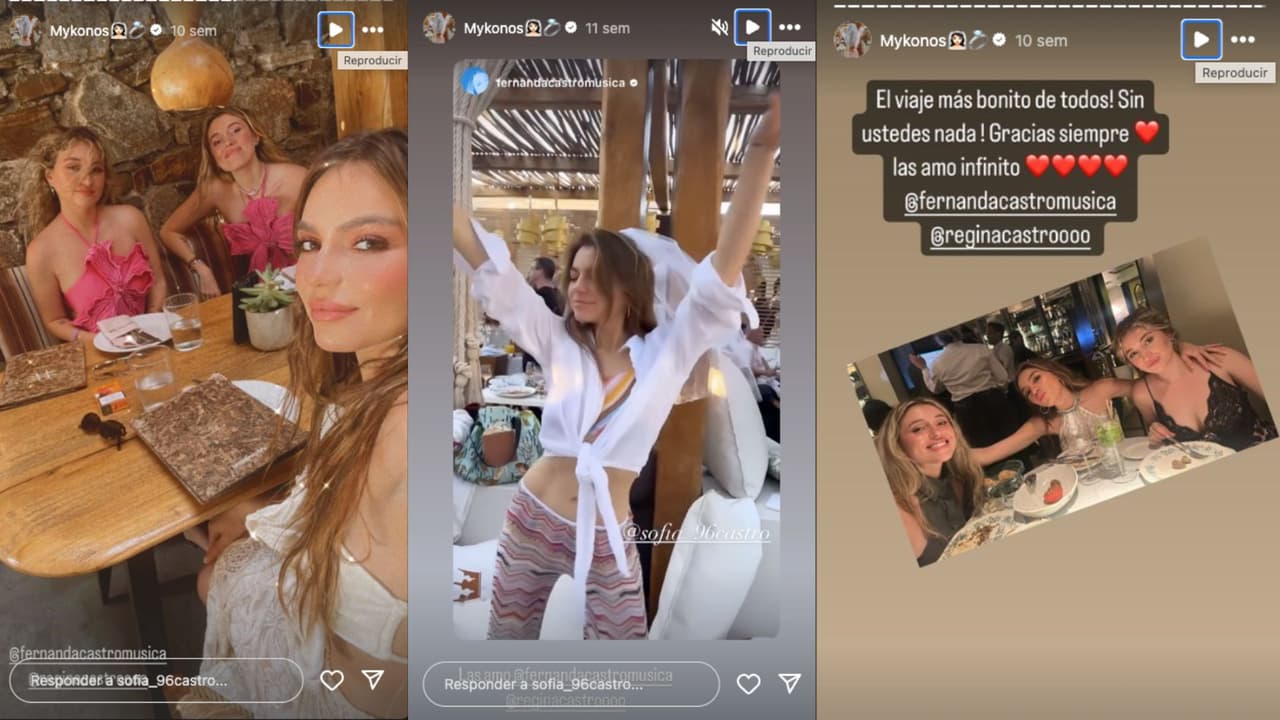 Antes de celebrar su boda civil, Sofía viajó con sus hermanas Fernanda y Regina a Grecia