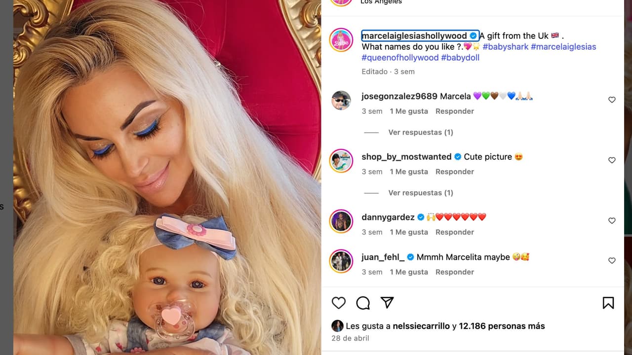 Marcela Iglesias y su 'bebé'.