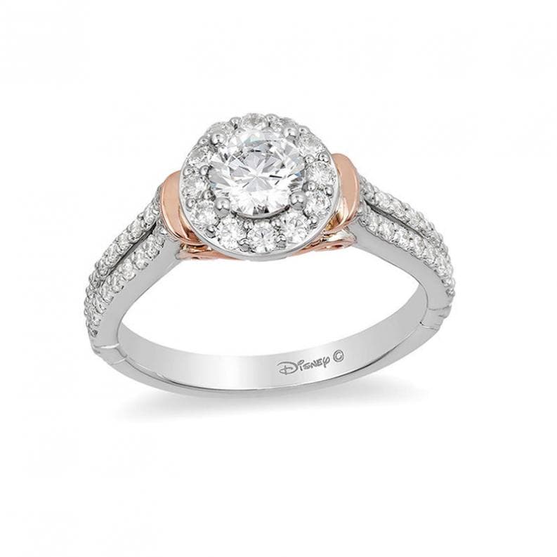 Cenicienta. Con oro blanco y rosa de 14 quilates y un diamante de medio quilate, este anillo será el centro de atención de todos. Su precio es de 3 mil 499 dólares.