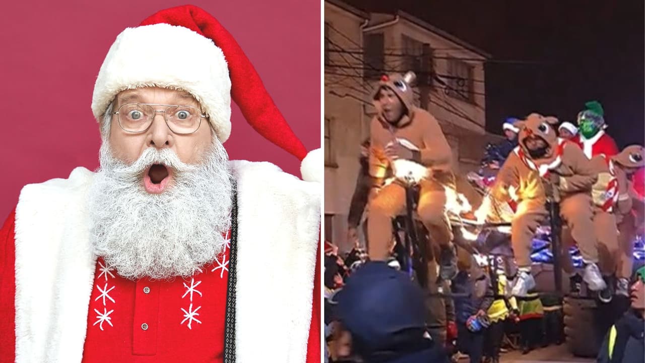 Desfile navideño en Bolivia se vuelve un éxito por mostrar renos voladores: se hicieron virales