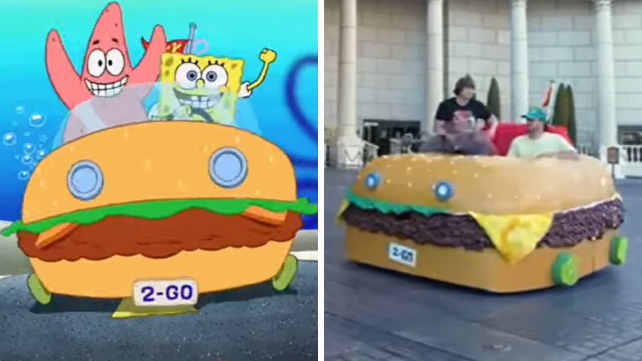 El "cangremóvil" de 'Bob Esponja' sí existe: lo captan circulando en las calles