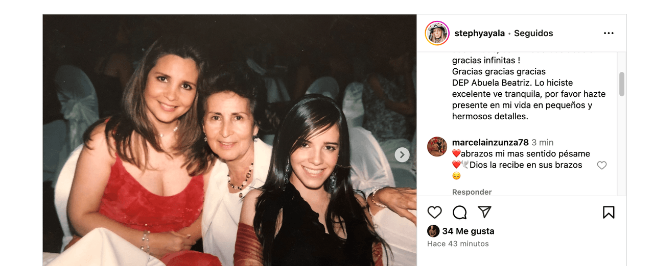 Alexis Ayala y su hija están de luto; así se despiden