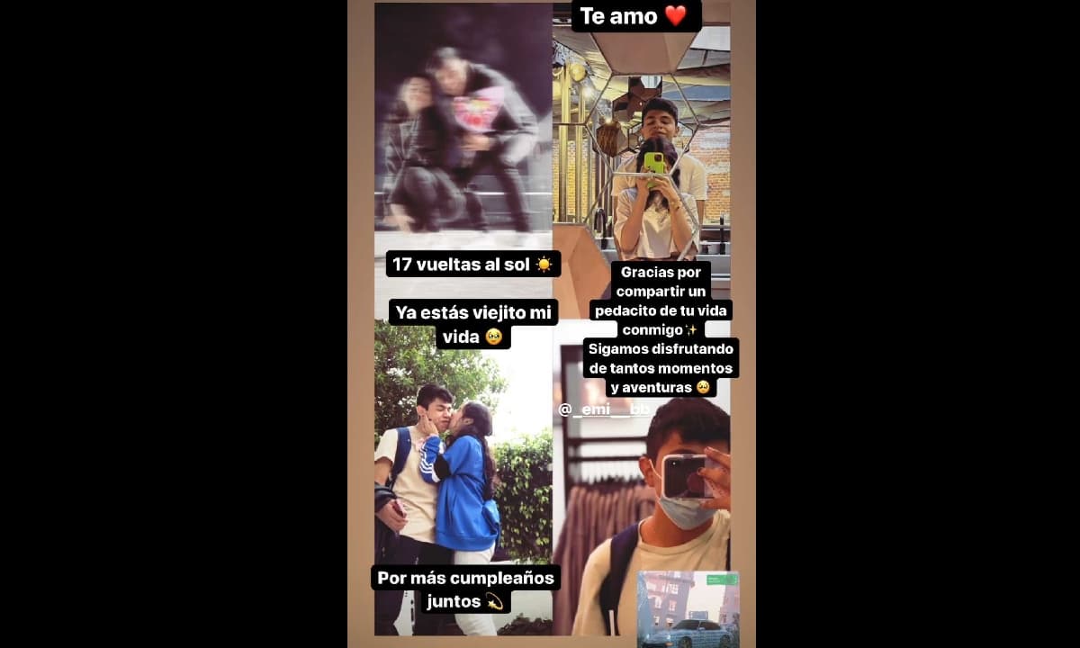 La joven compartió una serie de imágenes junto a su novio