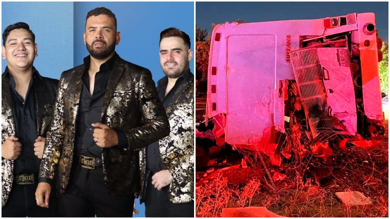 Banda La Distinguida de Mazatlán, Sinaloa sufre volcadura en carretera de California