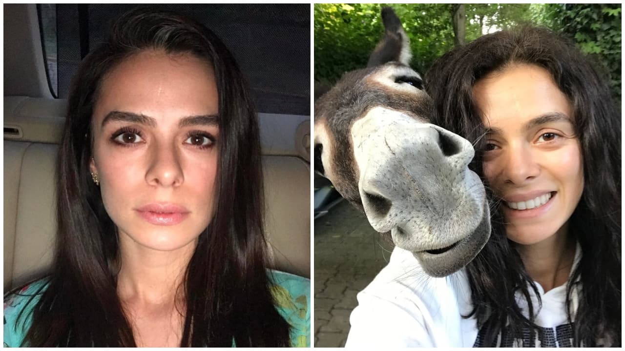 Özge Özpirinçci en 2017, año en que grabó la telenovela Mujer