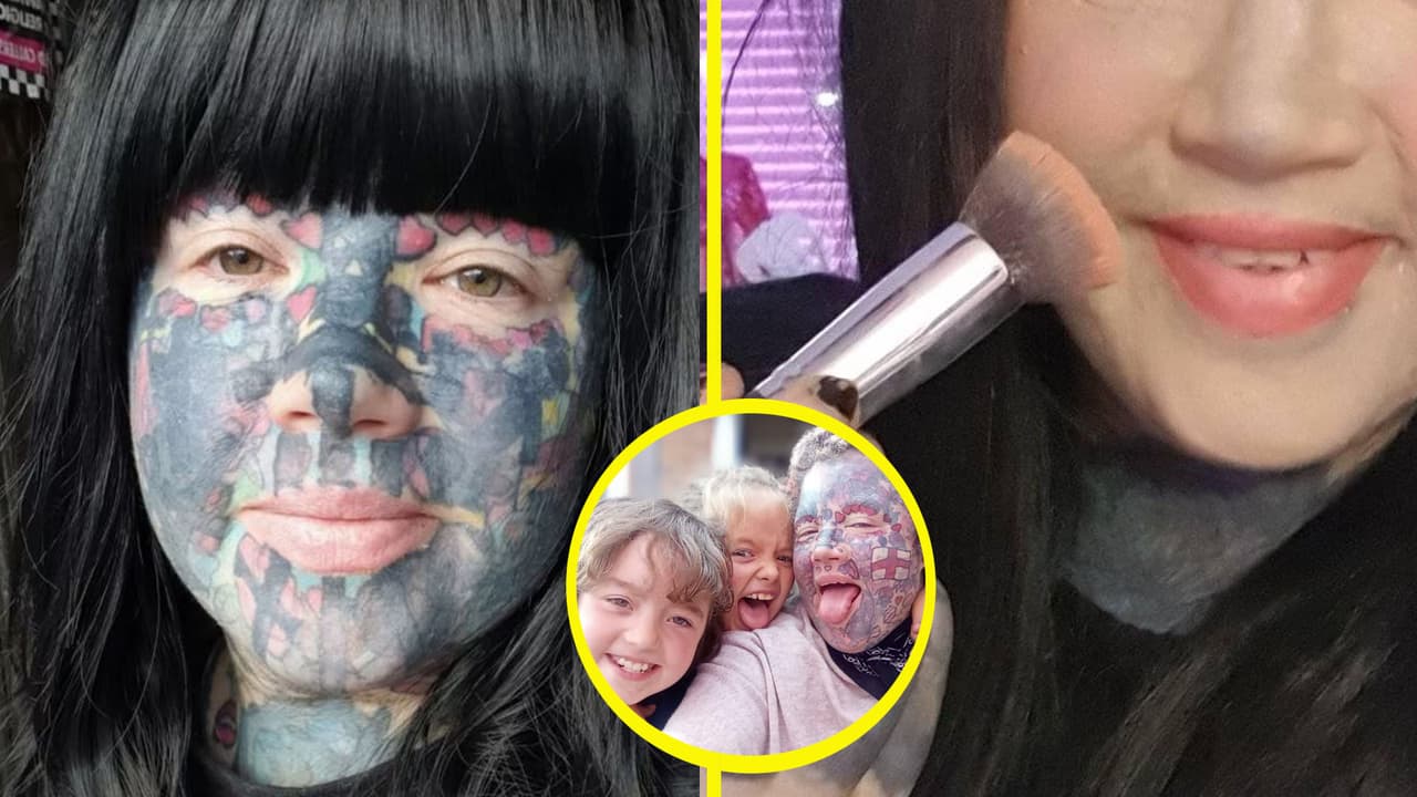 Hijos de la mujer más tatuada reaccionan con horror al ver a su madre sin tatuajes: cubrió 800