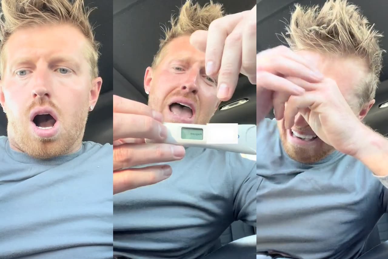 Hombre conmueve con su reacción al saber del embarazo de su esposa tras 6 años de infertilidad