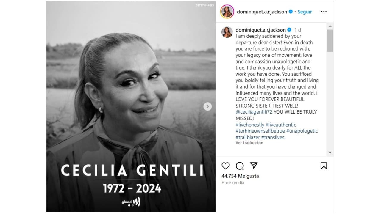 Dominique Jackson se despidió de Cecilia Gentili.