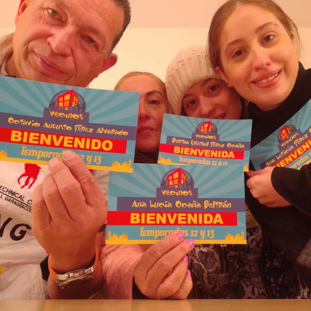 Bertha Ocaña y su familia