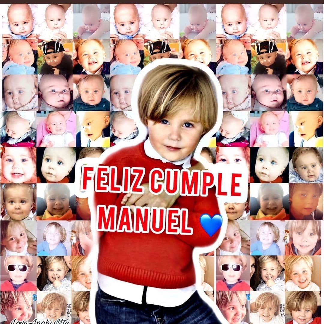 Mientras que minutos después compartió una compilación de fotografías que muestran cómo ha cambiado Manuel en los últimos cuatro años. “¡Mi bebé grande cumple 4! TE AMAMOS MANU”, anotó.