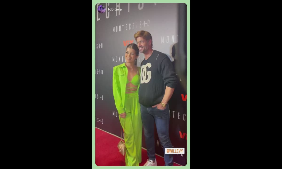 Fue durante la alfombra roja de 'Montecristo' que apareció Gabriella Cataño con el actor