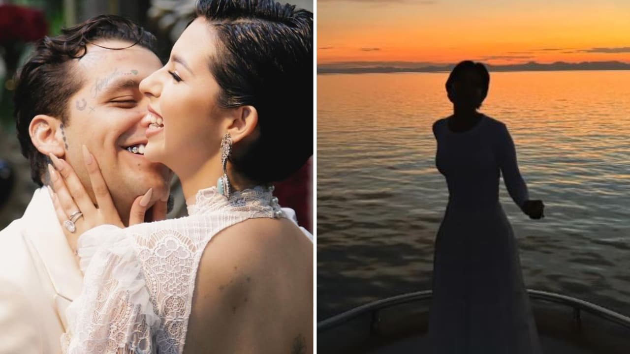 Nodal rompe el silencio tras rumores de embarazo y por fin muestra a su esposa Ángela Aguilar en fotos