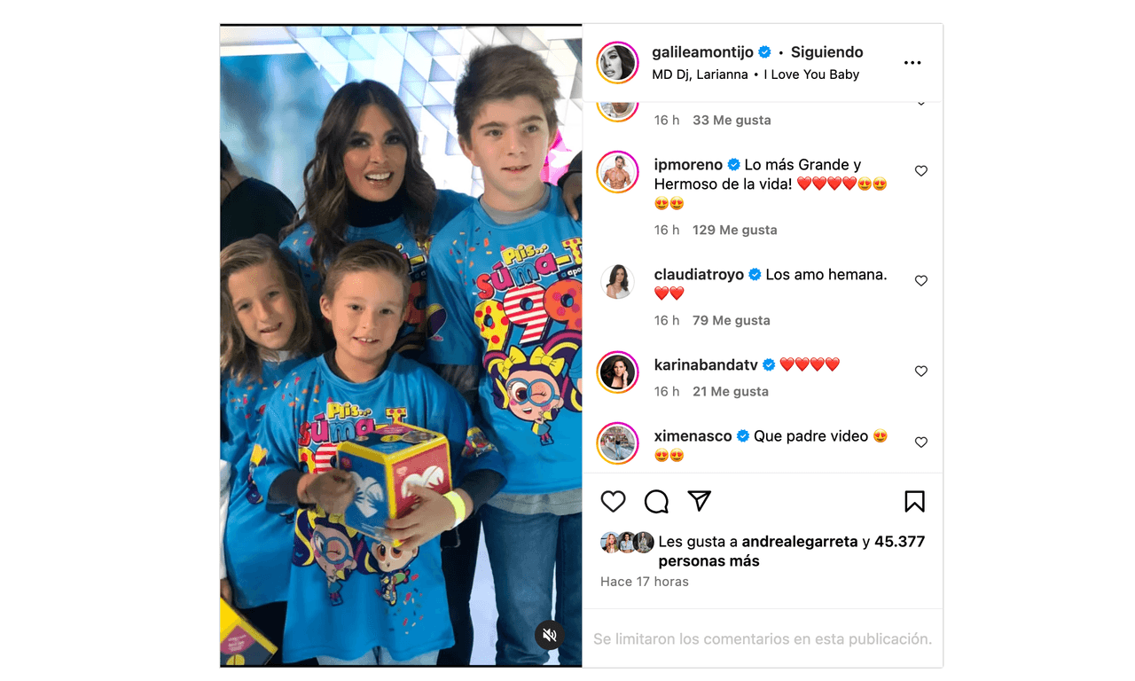 Hijo de Galilea Montijo celebra su cumpleaños, Isaac Moreno le dedica mensaje