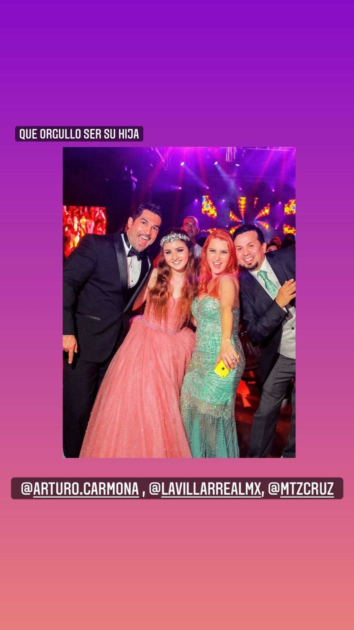 Hija de Arturo Carmona lo exhibe en foto inédita junto a Alicia Villarreal y Cruz Martínez