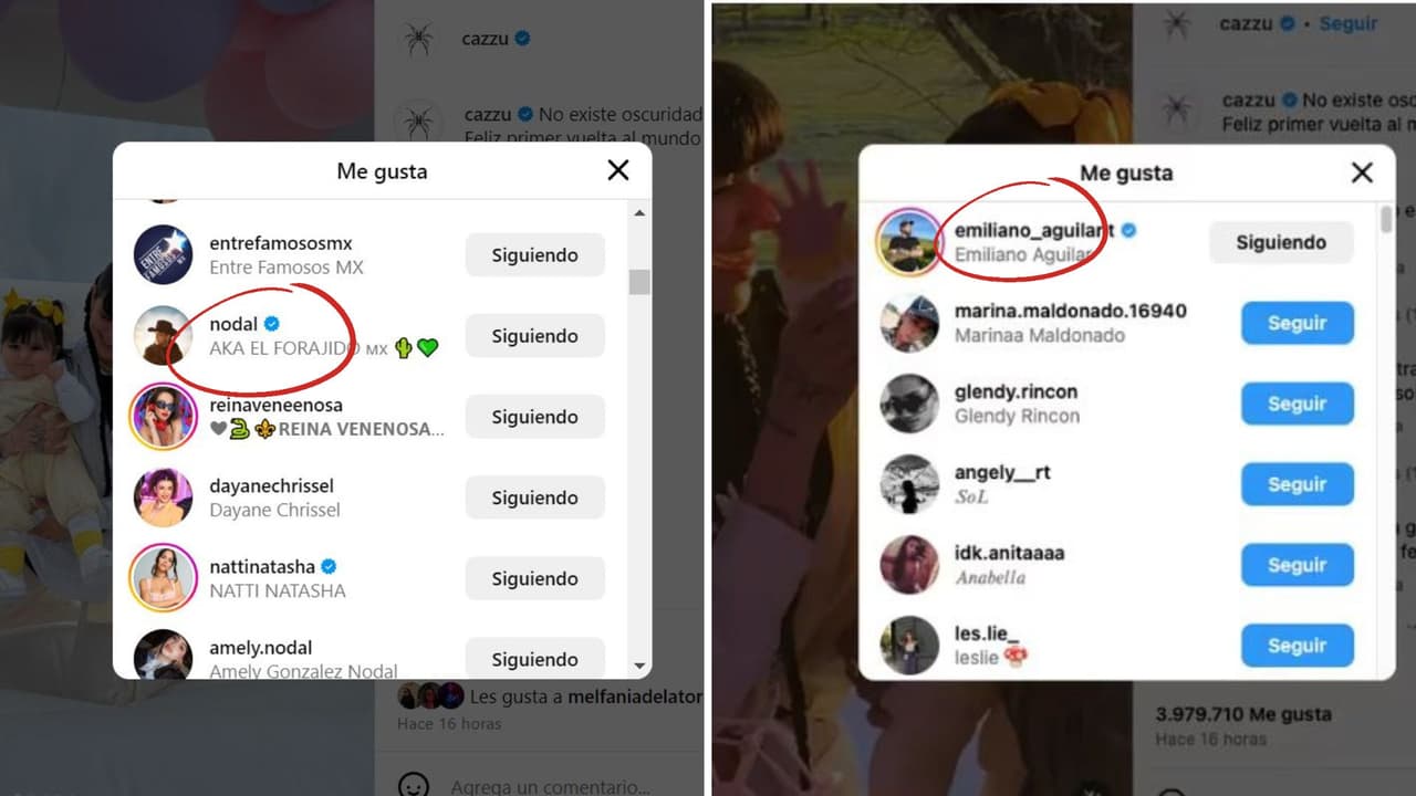 Nodal reacciona a publicación de Cazzu.