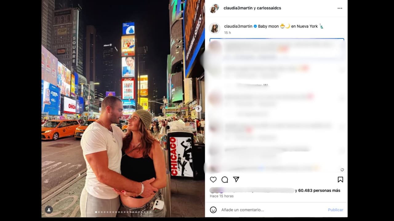 Claudia Martín y Carlos Said disfrutan de su 'baby moon' en Nueva York