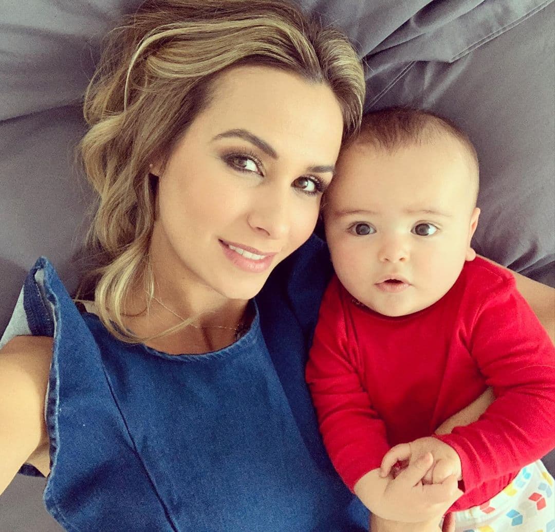 Odalys Ramírez junto a su hijo Rocco