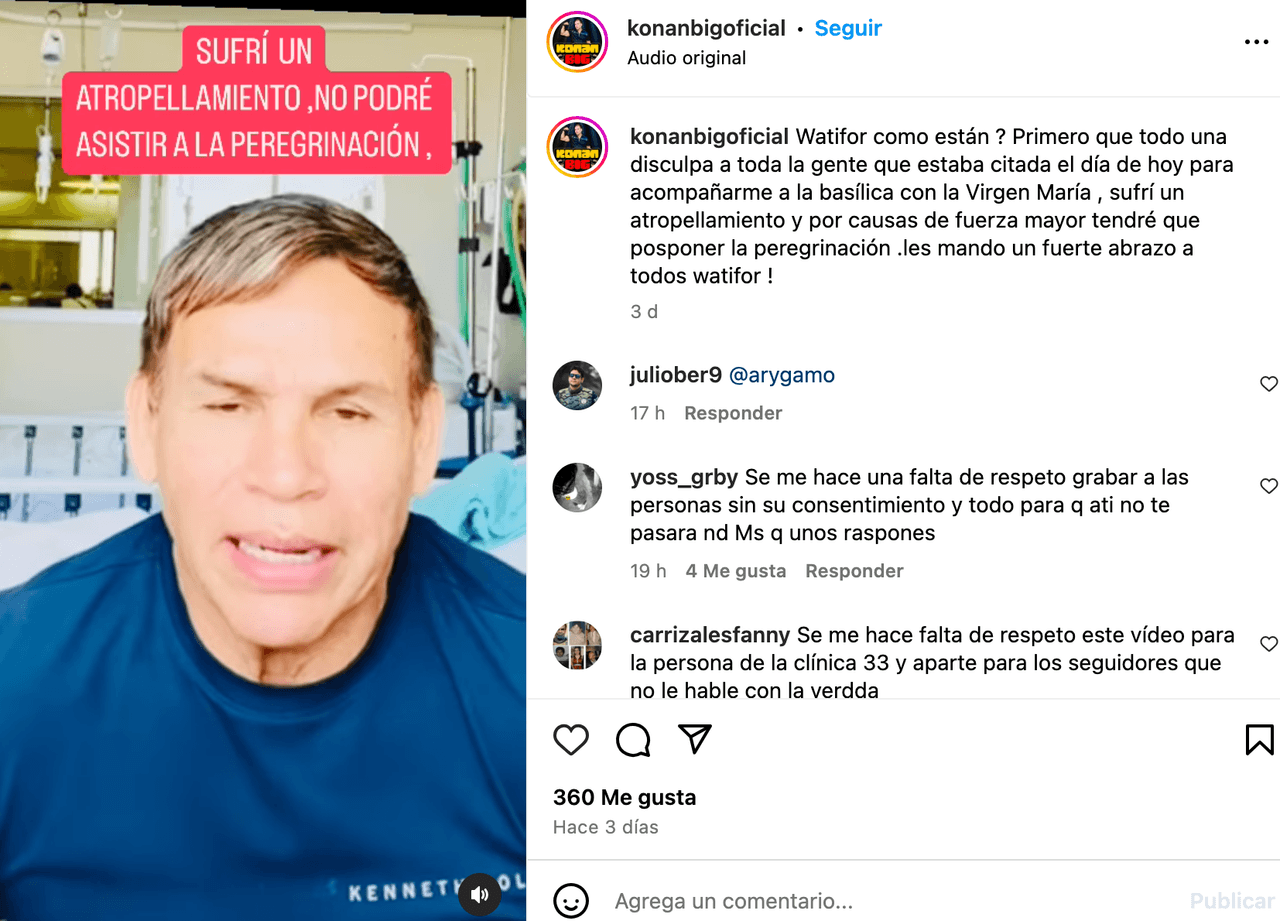 Atropellan a famoso conductor y revela qué le pasó