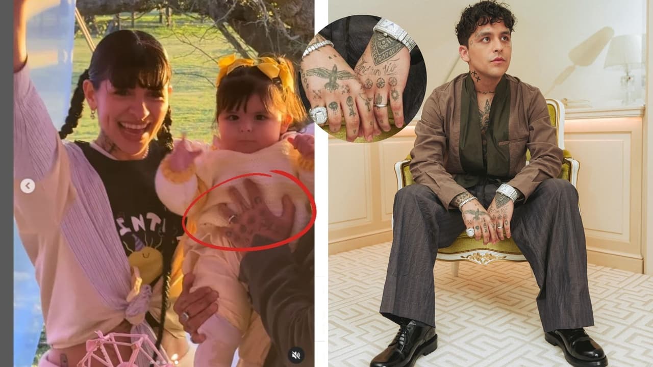 Nodal en la fiesta de Inti, su hija con Cazzu.