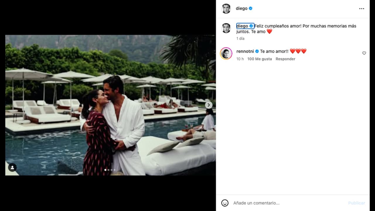 Diego Boneta dedica emotivo mensaje de cumpleaños a Renata Notni