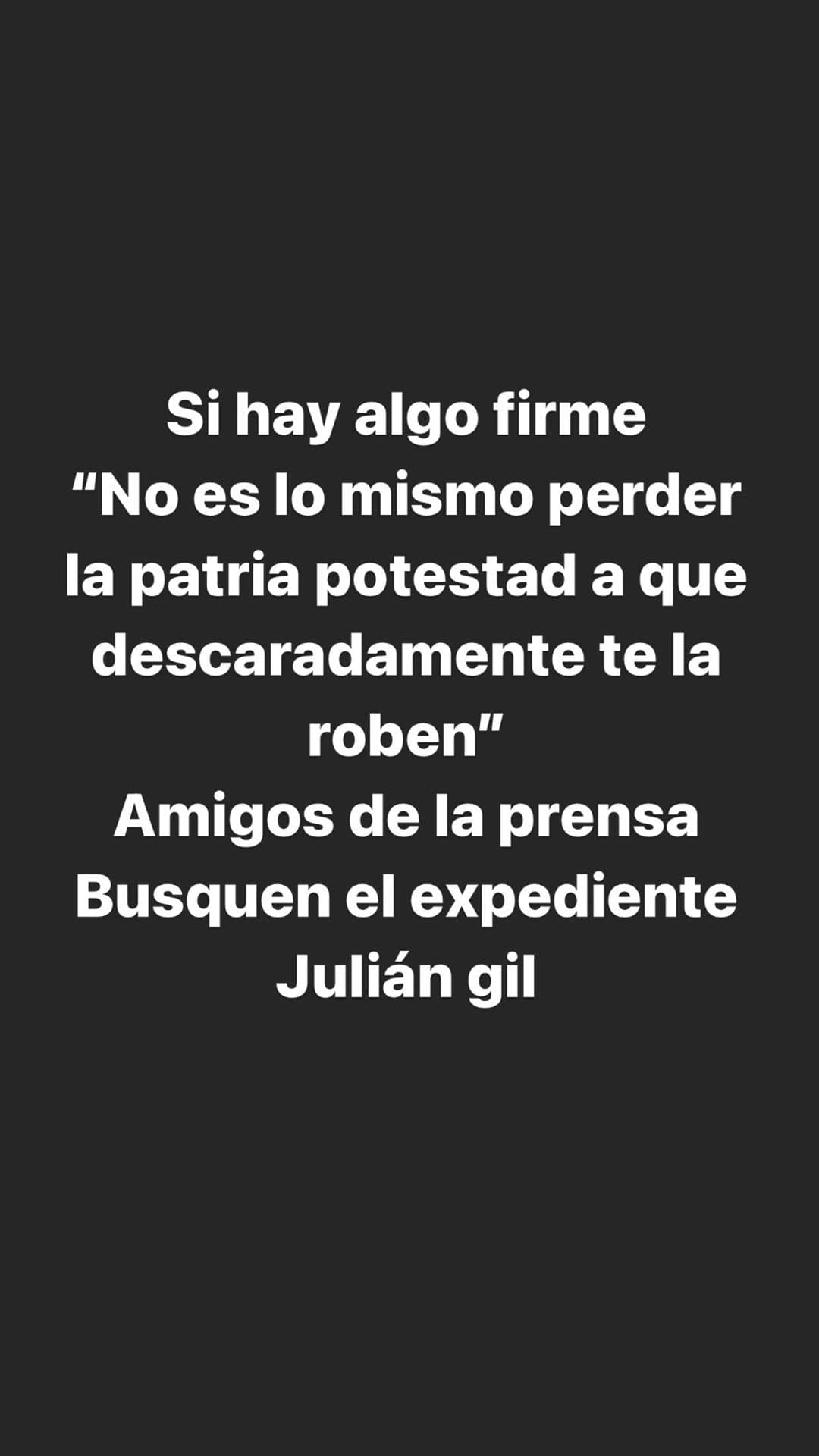 Julián Gil envió un contundente mensaje a través de sus redes sociales.