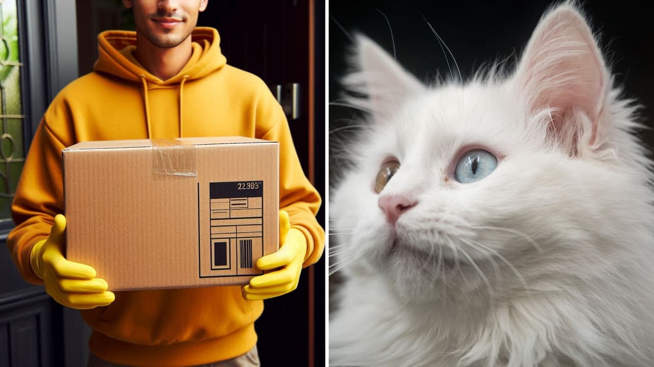 Gatita viaja cientos de kilómetros en una caja de paquetería por error: así la encontraron