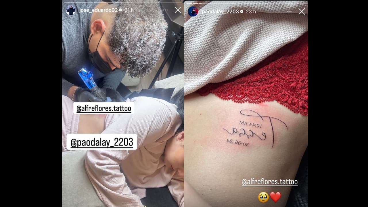 Paola Dalay se tatúa la fecha de nacimiento y el nombre de su hija Tessa