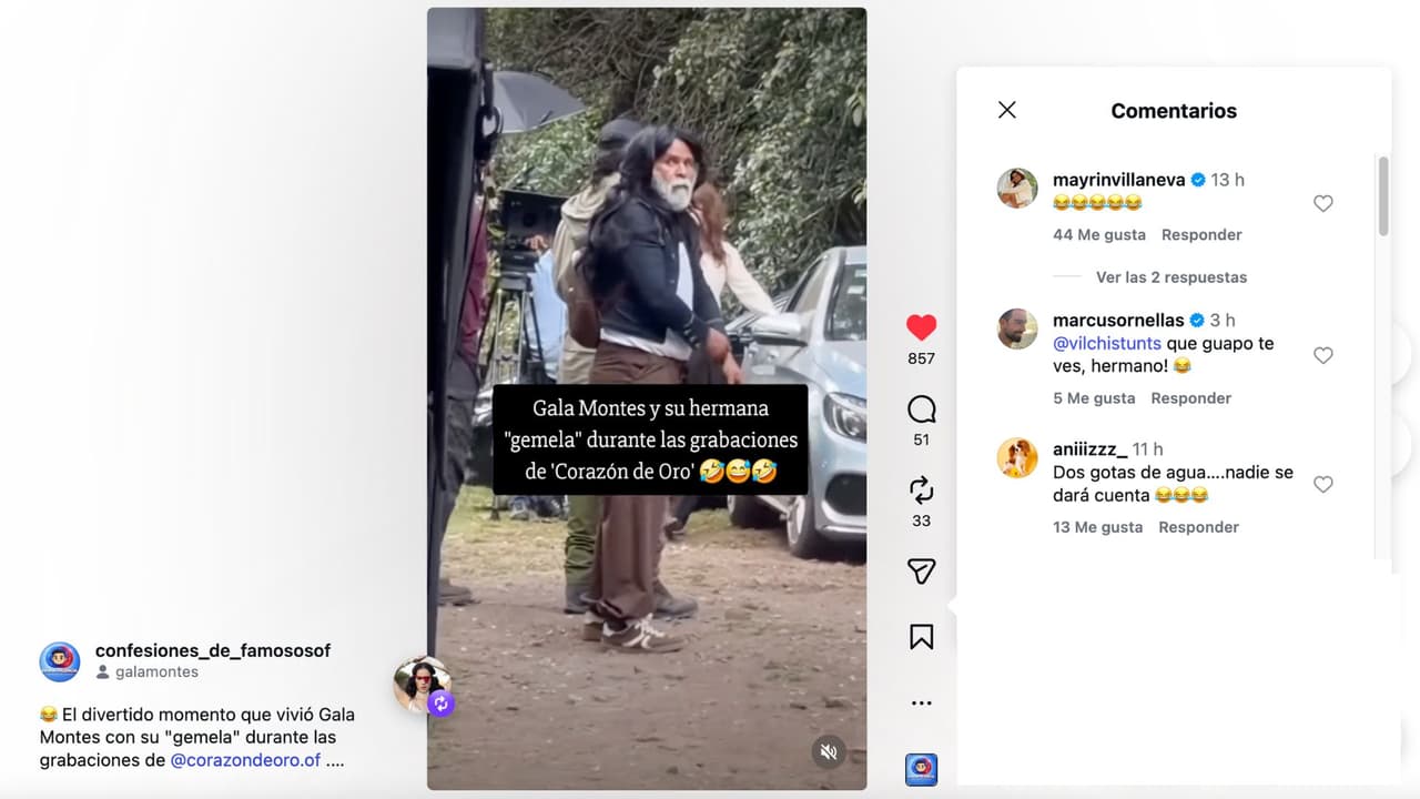 Doble de Gala Montes en Corazón de oro.