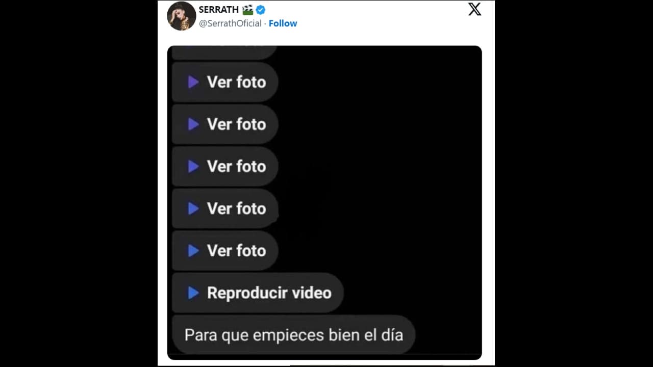 La joven compartió parte de su conversación en redes sociales