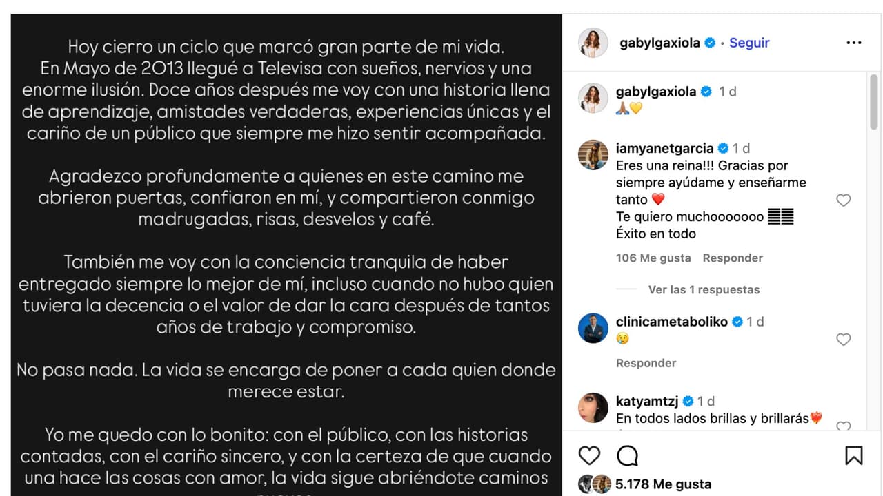 Gaby Lozoya revela su salida de Televisa Monterrey.