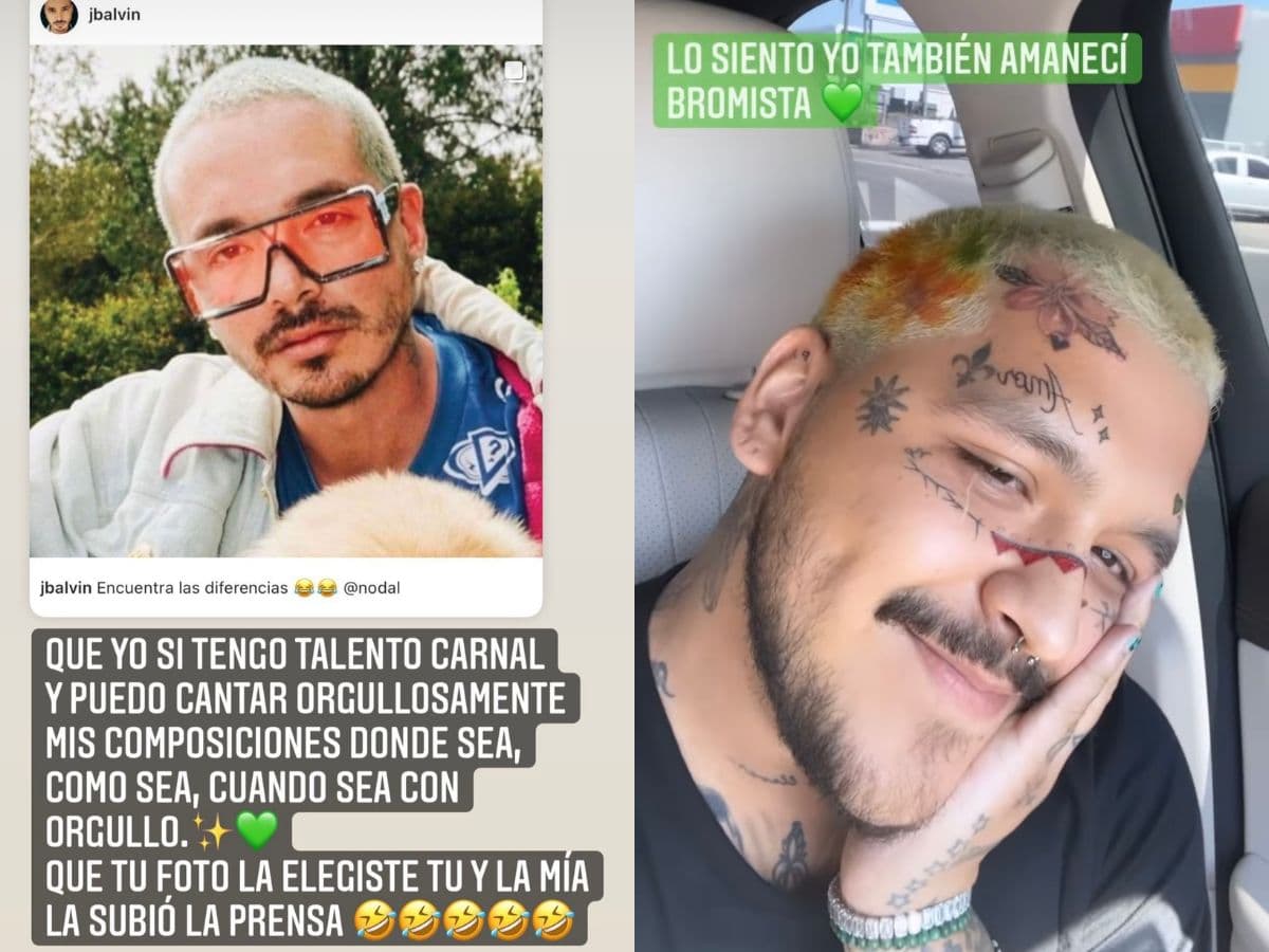 Christian Nodal responde a J Balvin por burlarse de su look, ¿se enojó?