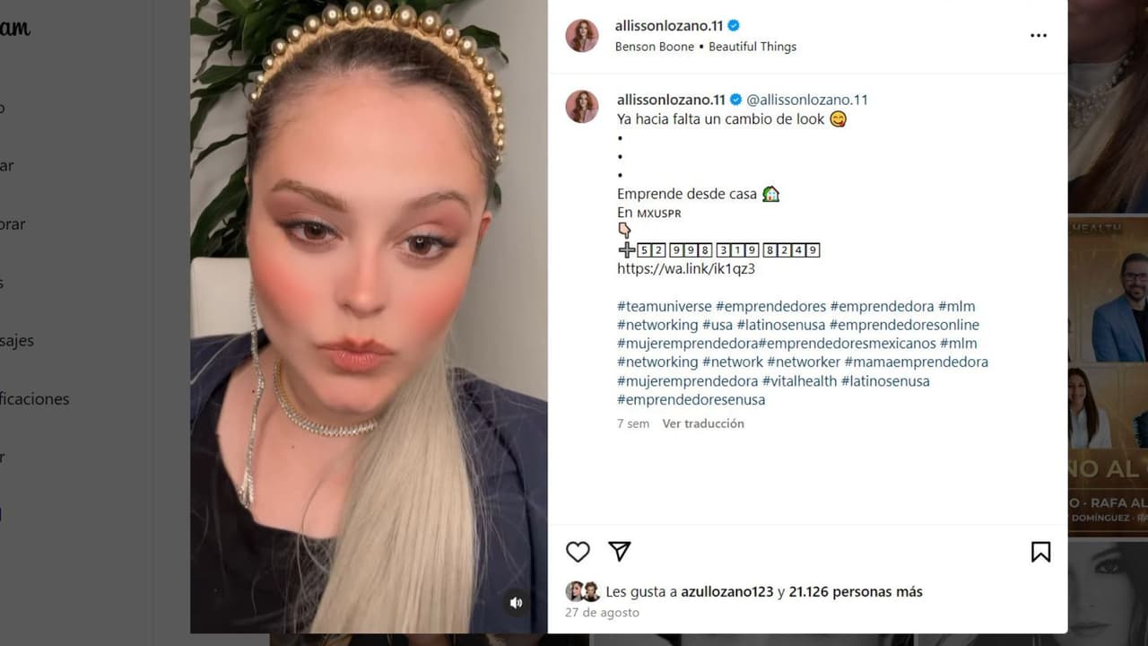 Así luce Allisson Lozz tras alejarse de las telenovelas.
