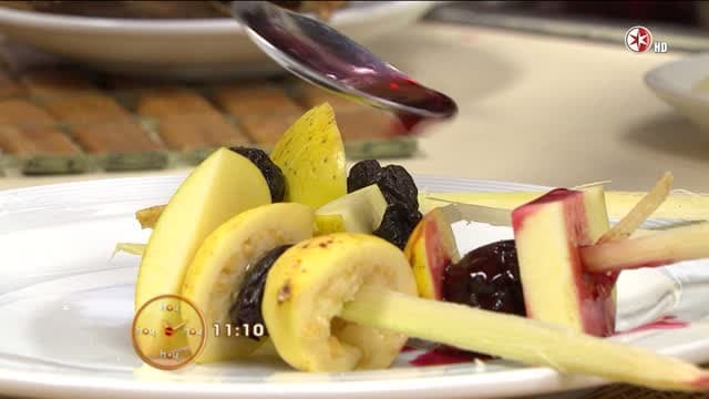 Cocina Chef Gibaja Brochetas de ponche navideño