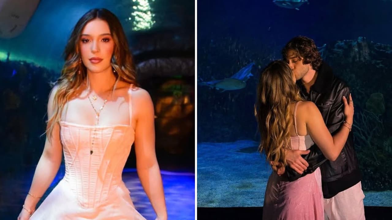 Hija de Andrea Legarreta, entre lágrimas, responde a romántica sorpresa de su novio Tarik